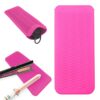 1 PC Heat Resistant Silicone Mat Pouch for Flat Iron and Curling Iron, Portable Travel Silicone Hair Straightener Mat 11.3" x 5.6" （Pink）