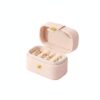 1 PC Jewelry Box, Small PU Leather Travel Case for Rings and Earrings, Compact Organizer Fits in Carry-On Luggage