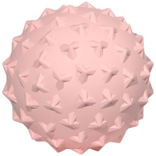 1pc Pink Fascia Ball, TPE Muscle Relief Massage Ball for Exercise and Yoga, Handheld Foot Massager, Back Meridian, Deep Tissue Massage, 1.8 in / 4.5 cm Physical Therapy Massage Ball