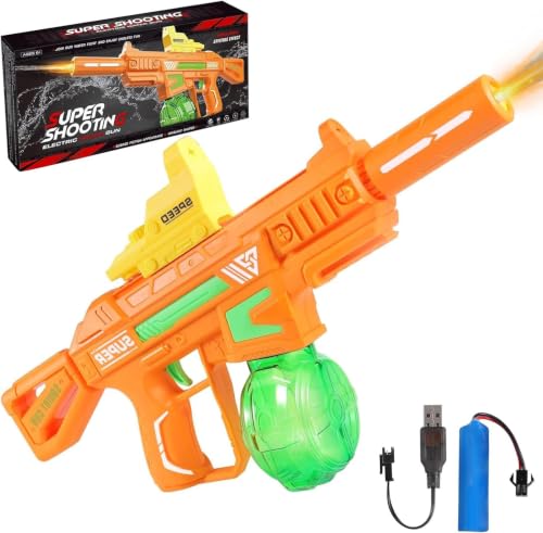 1 PCS Electric Water Gun, Ultimate Battle Blaster Water Guns with Realistic Gun Muzzle Flame High Capacity Automatic Squirt Guns Summer Outdoor Beach Swimming Pool Party Toy for Adult Kids