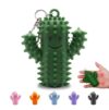 1 PCS Little Ouchies Pain Fidget，Silicone Cactus Stim Tools for Adults, Sensory Pain Stim Fidget Toy, Spiky Grippy Stim Keychain, Anxiety Relief Items Fidget, Fun Gift for Friends and Family (Green)