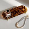1 Piece Elegant French Style Acrylic Utility Tray, Vintage Turtle & Leopard Brass Tone Decorative Vanity Tray, Lightweight Stylish Accessory Organizer for Bathroom Counter Room Decor