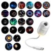 2-in-1 Galaxy Projector Night Light, USB Star Projector with Adjustable Brightness, Mini Galaxy Light Projector for Bedroom Ceiling Wall Room Decor