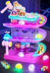 2-in-1 Light-Up Ball Drop & Car Ramp Track Toy with Hammer for Toddlers
