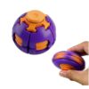 2-in-1 Push & Spin Fidget Stress Ball – Press & Auto-Rotating Fidget Spinner, Pocket-Sized Sensory Toy for Stress Relief, Anxiety Relief, Focus & Calming for Youth Age 14+ and Adults