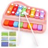 2-in-1 Toddler Xylophone Piano Toy Musical Keyboard Gift for Girls 1-3