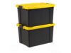 2-Pack 19-Gallon Opaque Plastic Storage Bins with Lids and Wheels, Heavy Duty Stackable Utility Totes for Garage, Basement, Workshop – Drip Resistant, Secure Latches, Side Grip Handles