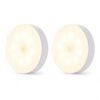 2-Pack Motion Sensor Night Light Plug In USB Rechargeable, Stepless Dimmable, Warm White to Cool White, 120° Wide Angle Detection for Hallway, Bedroom, Bathroom, LED (2, Switch or Motion Sensor)