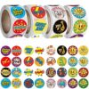 2000 Pieces 1 Inch Reward Stickers for Teachers Motivational for Children,Self-Adhesive Labels Fun Motivational Stickers for Student,4 Rolls 32 Styles Labels