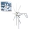 2000W Wind Turbine Generator Kit with 8 Corrosion Resistant Nylon Fiberglass Blades, 24V 3-Phase AC Windmill Generator for Solar Wind System Marine RV Home, Low Noise, 2.0m/s Start-up White