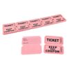 200 Pairs Raffle Tickets, 50/50 Double Ticket Coupons for Lottery, Events, Class Reward, Events (Pink, 200 Pairs)