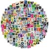 200Pcs Alphabet Stickers Waterproof Vinyl Decals for Scrapbooks, Notebook, Classroom Decor, Door, Mailbox, Water Bottle, Laptop, Letters A-Z and Number Stickers 0-9