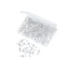 200 Pcs Clear Plastic Push Pins for Office School Bulletin Board Map Tacks