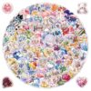 200 Pcs Cute Aesthetic Stickers Watercolor Coquette Sticker Fruit Aesthetic Vinyl Waterproof Stickers for Water Bottles Laptop Computer Skateboard Luggage