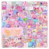 200Pcs Holographic Motivational Stickers, Mental Health Self Care Positive Affirmation Vinyl Stickers,Waterproof Vinyl Stickers Box for Journal Laptop Water Bottle, Kawaii Therapy Gift for Adults