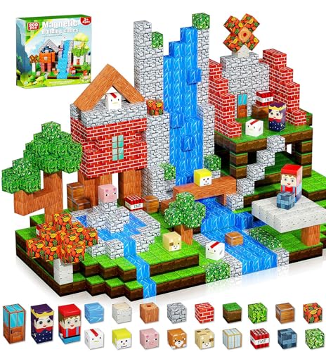 200PCS Magnetic Blocks, Magnetic Building Cube Toys for Kids, STEM Montessori Stacking, Sensory Education Toys for Toddlers Building World Set, Christmas Birthday Gifts for Kids Age 3 4 5 6 7 8 9 10
