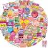 200PCS Motivational Stickers for Adults Teens Students, Inspirational Positive Affirmation Stickers for Vision Board Water Bottles Scrapbook Planner, Transparent Decals