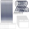 200Pcs Navyblue Lanyards for ID Badges with Name Tags Badge ID Card Holders
