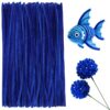 200 Pcs Pipe Cleaners Chenille Stems, Blue Pipe Cleaners, 11.8inch Long Craft Pipe Cleaner Bulk for Flowers Making, Mother’s Day DIY Art Crafts Decorations Supplies (Blue)