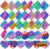 200 pcs Random Color Mini Squeeze Pop Bubble Fidget Sensory Toys, Mini Keychain Wrap Small Relieve Anxiety Stress Toy, Pop Bulk Silicone Classroom Prize for Kids Adult Party Gift