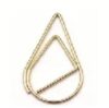 200pcs Water Drop Shaped Metal Binder Clips Paper and Bookmark Clamps for Office and School Stationery Organization