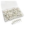 200PCS White Pearl Push Pins for Bulletin Board, Decorative Thumb Tacks