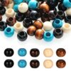 200Pcs Wooden Beads for Crafts, BetterJonny Large Hole Natural Wooden Beads 20mm Round Wood Loose Spacer Beads Hair Braid Beads for Macrame Bracelet DIY Craft Handmade Decor (5 Colors)