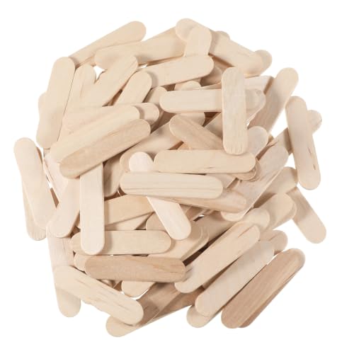 200 PCS Wood Mini Popsicle Sticks, Small Wooden Popsicle Sticks for Crafts, 1.6x0.4 Inch Mini Craft Sticks, Wooden Stick for Classroom Art Supplies, DIY Arts and Crafts, Waxing Supplies