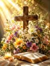 200 Piece Puzzles for Adults - Floral Cross Wooden Jigsaw Puzzle for Adults Beginners, Unwind from Daily Life, for Family Bonding Activities
