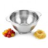 201 Stainless Steel Colander with Handles and Base, 10.6 x 5.9 in Perforated Drain Basket, Large Rice Rinser for Draining and Rinsing Vegetables, Fruits, Pasta, and Meat for Kitchen Prep