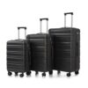 20"/24"/28" Luggage Sets, Hardshell Rolling Suitcase with Wheels, Dark Gray
