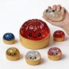 2026 Dumpling Squishies, Glitter Dumpling Box, Colorful Dumplings Stress Balls Fidget Sensory Toy, Stocking Stuffers with Food Steamer Stretchy Desk Toys (Glitter Orange)