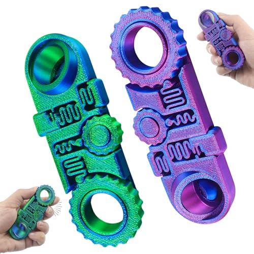 2026 New 3D Printed Fidget Ring Toys, 5-in-1 3D Printed Gear Ball Stress Sensory Toy, Mindful Meditation Gear Toys for Stress and Anxiety Relief, Back to School Supplies for Easter Basket Stuffers