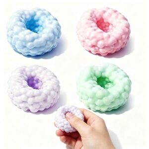 2026 New Crunchy Squishy Stress Balls with Sand & Sensory Beads,Ice Skin Crunchy Stress Balls for Anxiety Relief Focus, Squeeze Fidget Toys for Home Office or Travel.(4pcs)