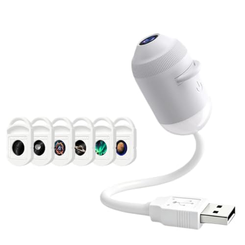 2026 New Galaxy Projector Night Light, Dynamic 5d Holographic Night Light Projector, 360° Rotating, USB Plug & Play, Adjustable Brightness for Bedroom Decor (6 Projection Films)