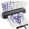 2026 New Inkless A4 Thermal Printer, Document Printer And Tattoo Transfer Printer, Wireless Thermal Printer Compatible with Smartphones And Tablets, Suitable for Thermal Paper/Tattoo Transfer Paper