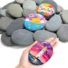 2026 New Large Rocks for Painting 40 PCS 3.3-4.5Inch River Rocks for Painting,Rock Painting for Kids,Smooth and Flat Painting Rocks for DIY & Arts