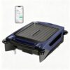 2026 New Model Solar Pool Skimmer Robot, APP Control, Pool Surface Cleaner Robot with Dual Charging Modes, Automatic Pool Cleaner with Salt Resistant Durable Motor, Smart Obstacle Avoidance(Dark Blue)