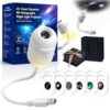 2026 New Plug and Play Hd Star Projector, 360° Adjustable Hd Smart Dynamic 5d Holographic Night Light Projector, Smart Holographic Star & Ocean 5D Projector for Ceiling Wall Room Decor (with 6 Films)