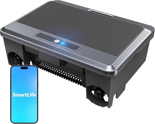 (2026 New) WAVIO Solar Powered Robotic Pool Skimmer Surface Cleaner with APP Support Dual Charging Options Smart Obstacle Avoidance 24/7 Continuous Cleaning Ideal for Above Ground Pools
