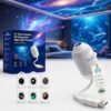 2026 Upgraded 2-in-1 Galaxy Projector Night Light, USB Star Projector with Adjustable Brightness, Mini Galaxy Light Projector for Bedroom Ceiling Wall Room Decor (6 Projection Films)