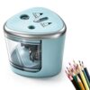 2026 Upgraded Electric Pencil Sharpener, Dual-Entry Ports, Fast, Super Sharp, for 6-8mm/9-12mm Pencils, Ideal for Colored & Standard Pencils, Office, Home & Studio，Blue