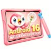 2026 Upgraded TABWEE Kids Tablet 10 Inch, Latest Android 16 Tablet for Kids Ages 6-12, 16GB RAM 64GB ROM (Expandable 2TB), HD Eye-Care Display, Parental Control, WiFi, Kid-Proof Case & Stylus Included