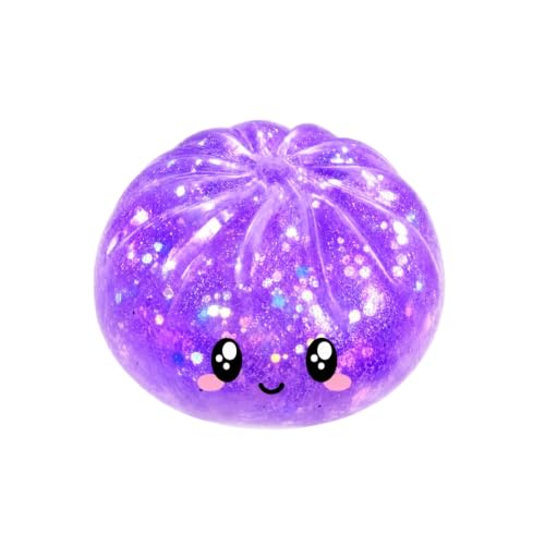 2026 Upgrade Glitter Dumpling Squishy, Cute Slow Rising Glitter Squishy Dumpling Toy for Boys,Girls,Teens, Anxiety Relief Fidget, Dumplings Squishy Toys for Holiday & Birthday Gifts