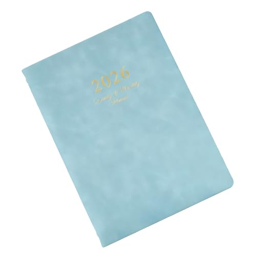 2026 Weekly Planner with Refillable 6 Rings Leather Binder Cover and Dated Pages 2026 Academic Planner for Men Women Premium PU Notebook Professional Meeting Notebook Study Creative Writing PU