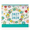 2027-2028 Desk Calendar, 18 Months English Wall & Desktop Calendar from Jan 2027 to Jun 2028, Monthly Planner Organizer for Home Office(Spring Warm Blossoming)