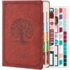 2027 Calendar Planner Daily & Monthly, Jan - Dec 2027, A5 Size (5.6'' X 8.3''), with Hourly Schedules, Month Tabs, Planning Stickers, Leather Cover Appointment Book for School Office Home, Brown