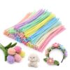 20 Colors Bulk Pipe Cleaners, 800Pcs Thick Chenille Stems Pipe Cleaners for Crafts, Pastel & Bright Pipe Cleaner Flower Making Kit, DIY Flower Bouquet Kit, Arts, Assorted Color Craft Pipe Cleaners