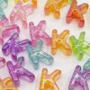 20mm Large Letter Beads K, Chunky Letter Beads, Acrylic Colorful 3D Bubble Big Alphabet Bead with 6mm Large Holefor Paracord Bag Keychains Charms, 10pcs