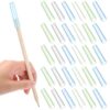 20Pcs Chewable Clear Pencil Toppers, Pencil Toppers for Kids, Chewing Straws for Sensory for Focus and Classroom Use